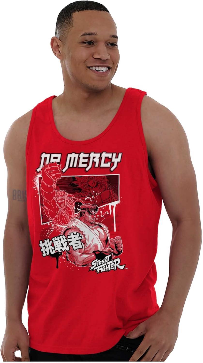 imageKanji Street Fighter No Mercy Ryu Tank Top Sleeveless Tee MenRed