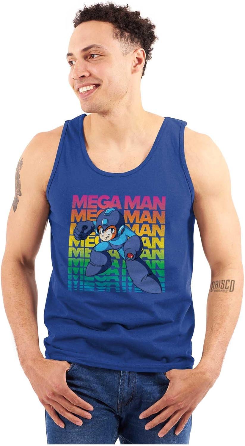 imageMega Man 90s Anime Cartoon Character Tank Top T Shirts Men WomenRoyal