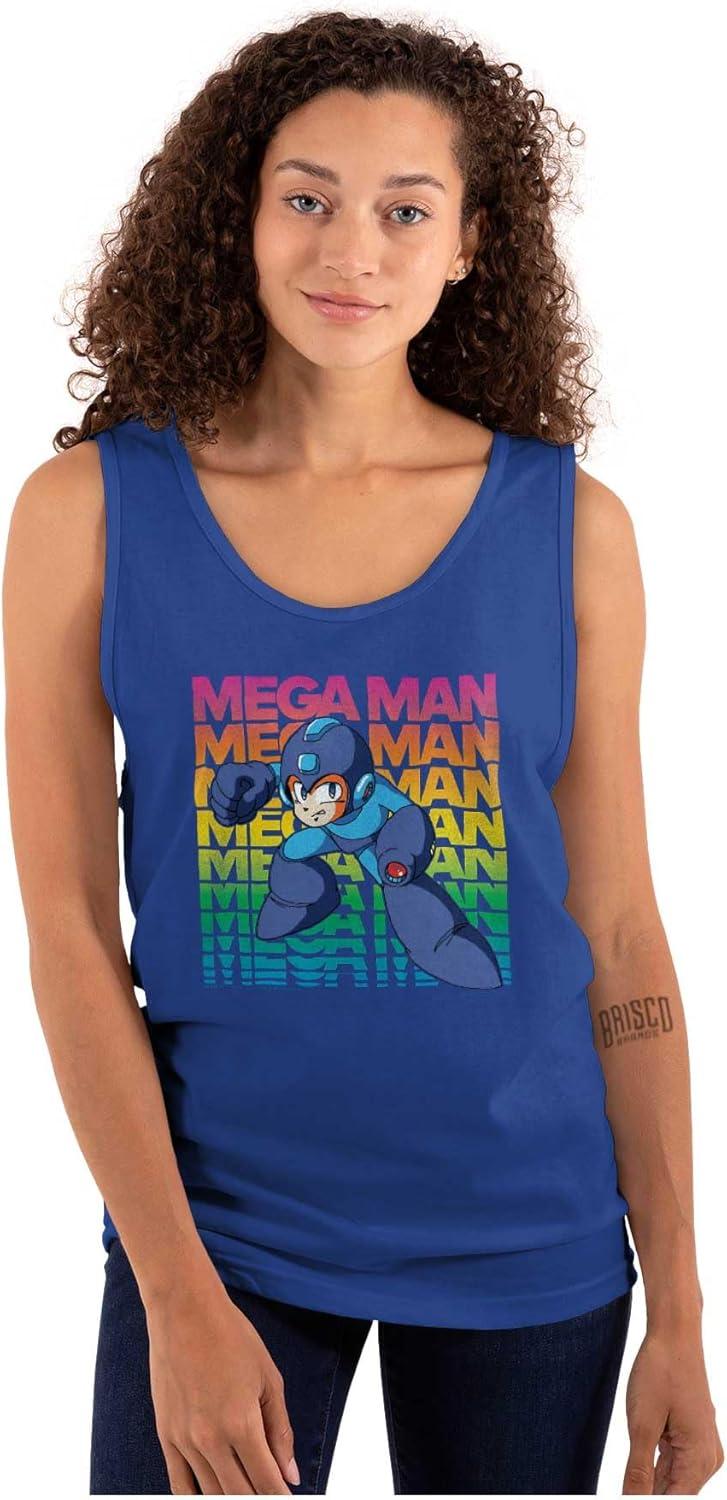 imageMega Man 90s Anime Cartoon Character Tank Top T Shirts Men WomenRoyal