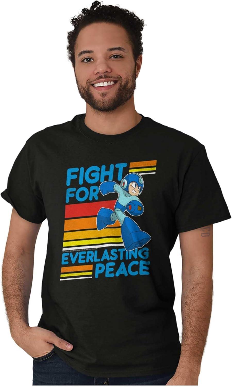 imageMega Man 90s Gamer Anime Character Graphic T Shirt Men or WomenBlack