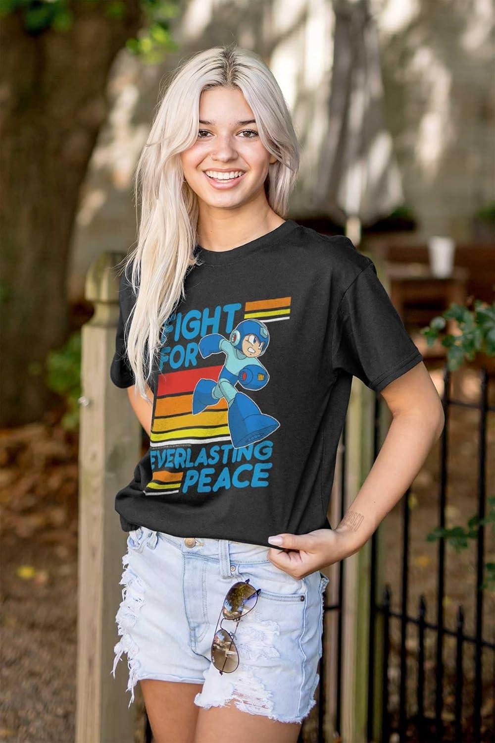 imageMega Man 90s Gamer Anime Character Graphic T Shirt Men or WomenBlack