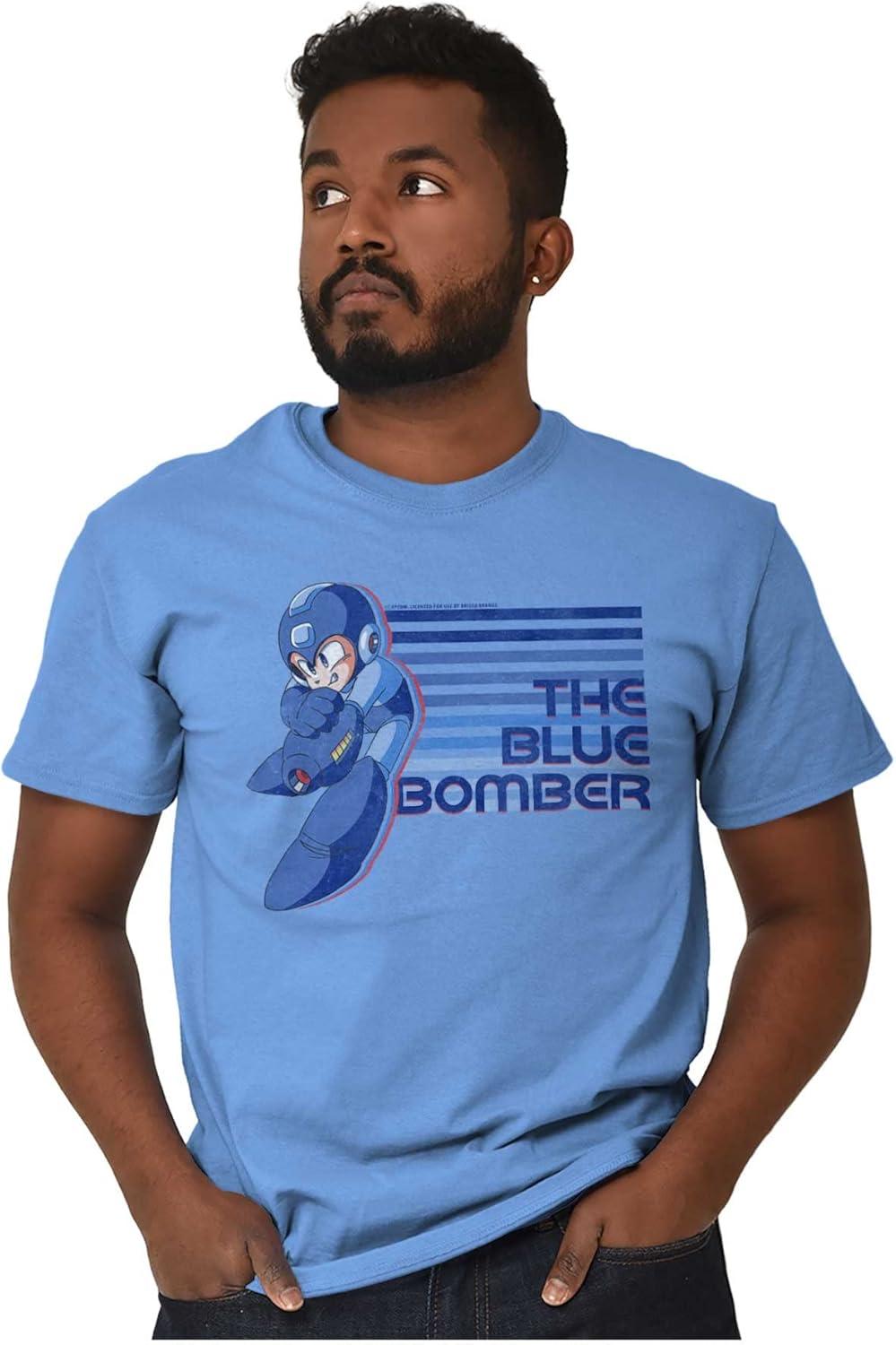 imageMega Man Blue Bomber Cool 90s Anime Graphic T Shirt Men or WomenCarolina Blue