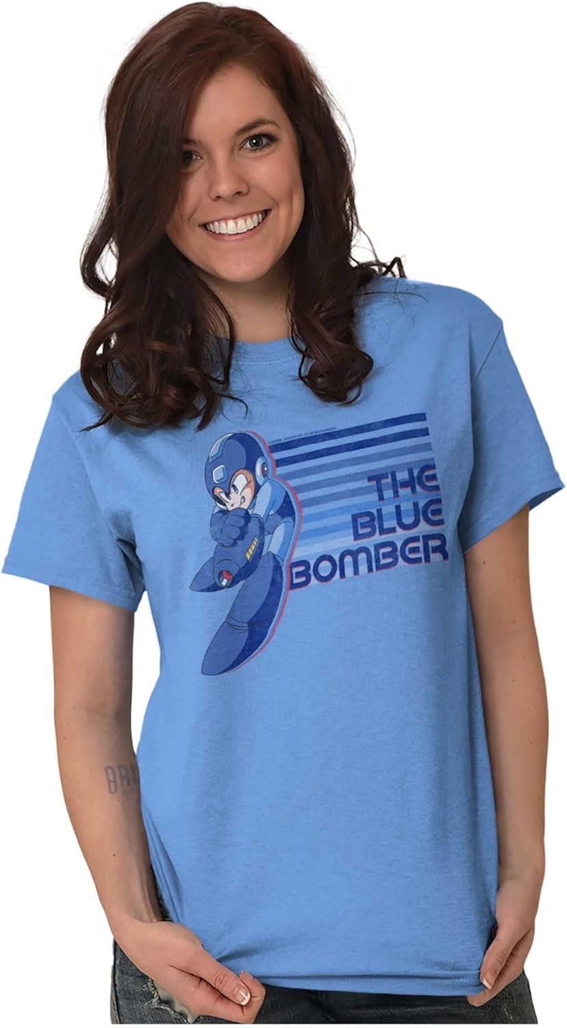 imageMega Man Blue Bomber Cool 90s Anime Graphic T Shirt Men or WomenCarolina Blue