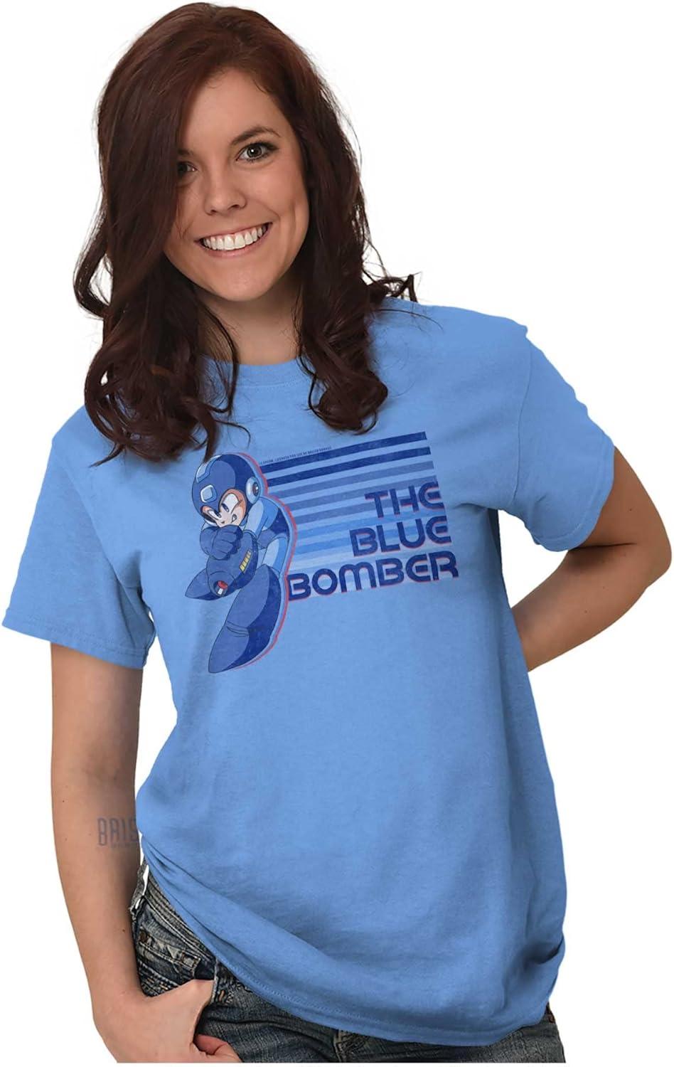 imageMega Man Blue Bomber Cool 90s Anime Graphic T Shirt Men or WomenCarolina Blue