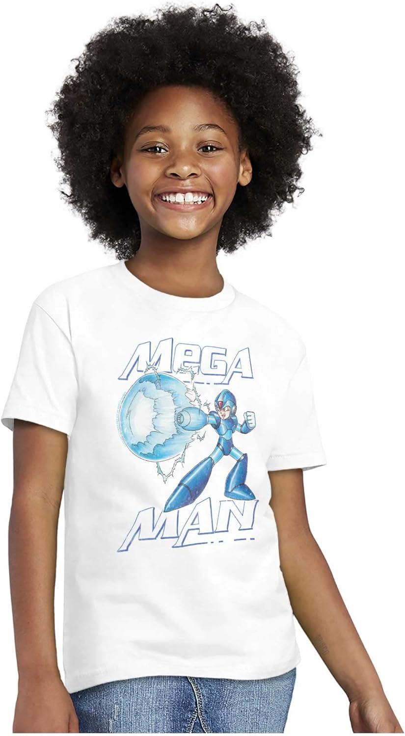 imageMega Man Classic 90s Anime Character Crewneck T Shirts Boy GirlWhite