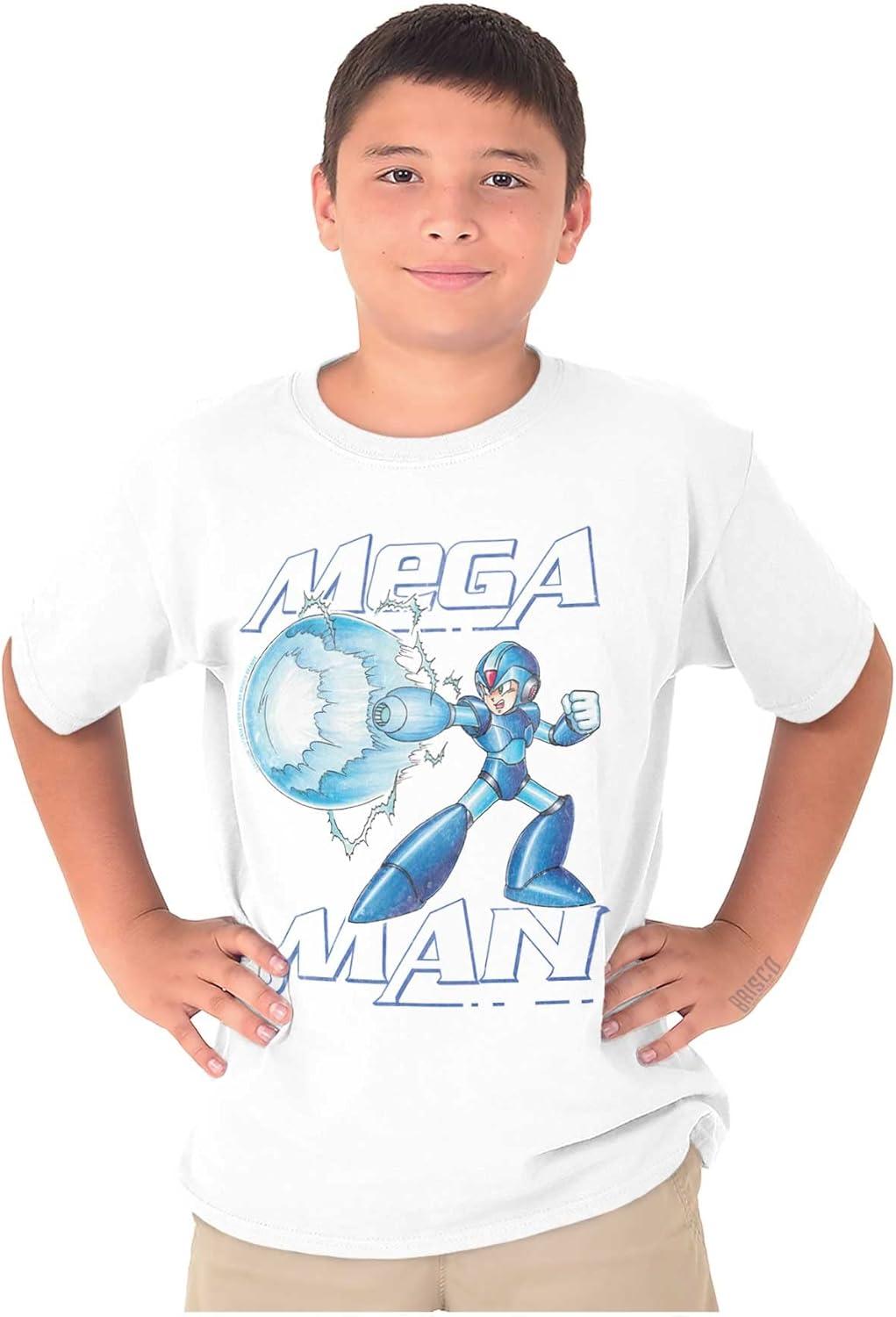 imageMega Man Classic 90s Anime Character Crewneck T Shirts Boy GirlWhite