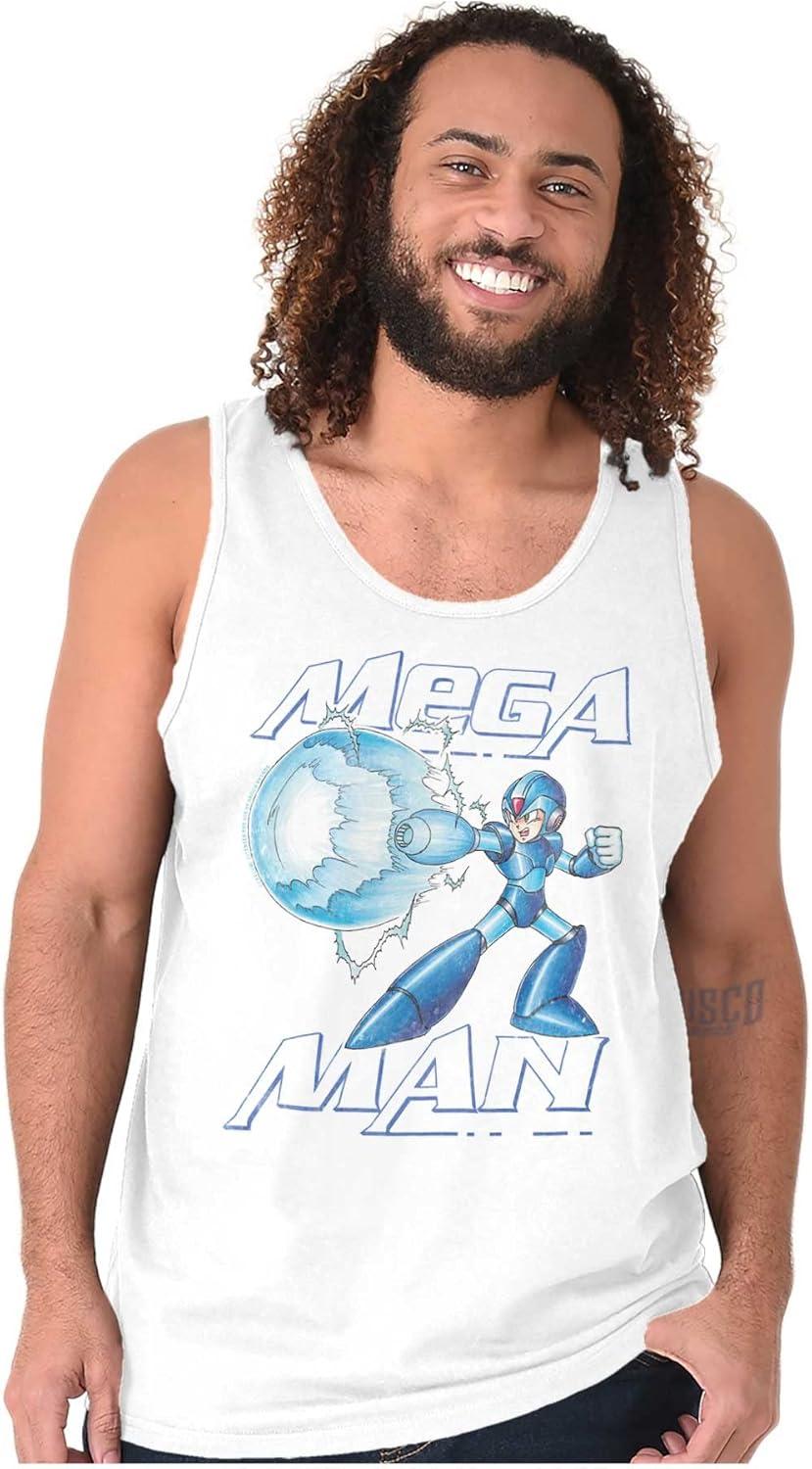 imageMega Man Classic 90s Anime Character Tank Top T Shirts Men WomenWhite
