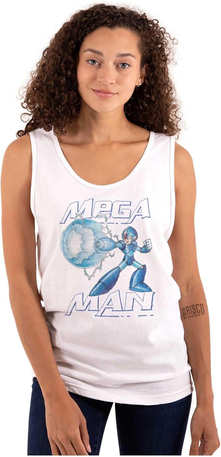 imageMega Man Classic 90s Anime Character Tank Top T Shirts Men WomenWhite