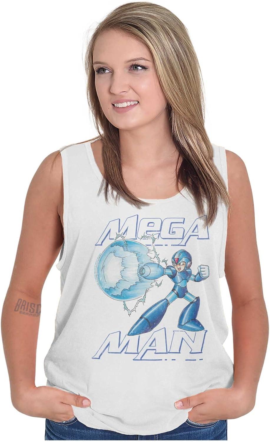 imageMega Man Classic 90s Anime Character Tank Top T Shirts Men WomenWhite