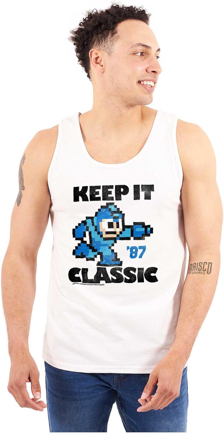 imageMega Man Keep it Classic 80s Gaming Tank Top T Shirts Men WomenWhite