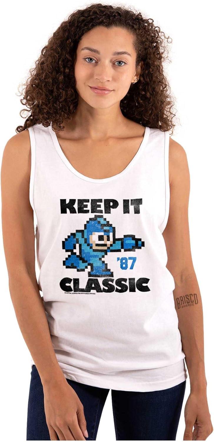 imageMega Man Keep it Classic 80s Gaming Tank Top T Shirts Men WomenWhite