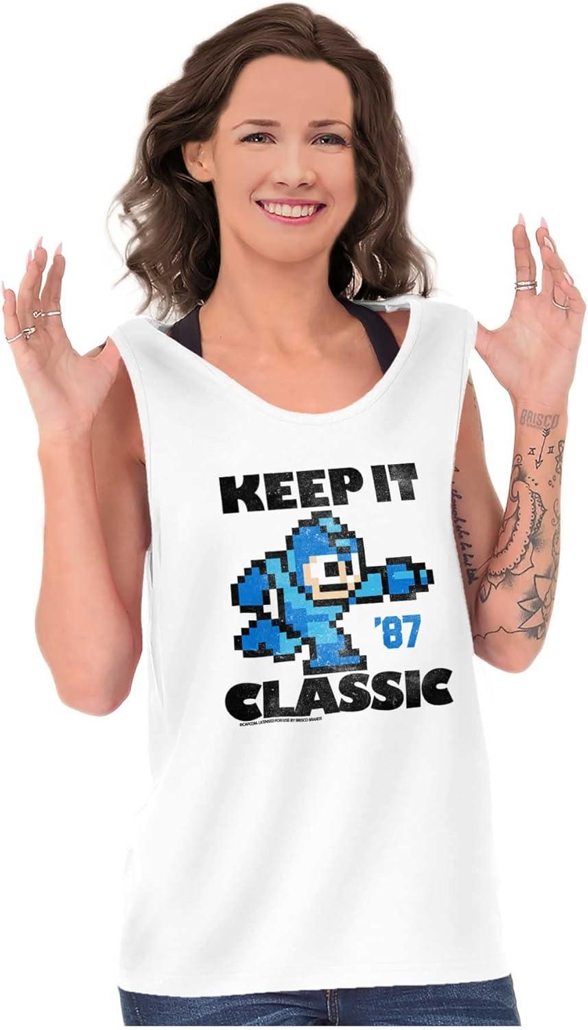 imageMega Man Keep it Classic 80s Gaming Tank Top T Shirts Men WomenWhite