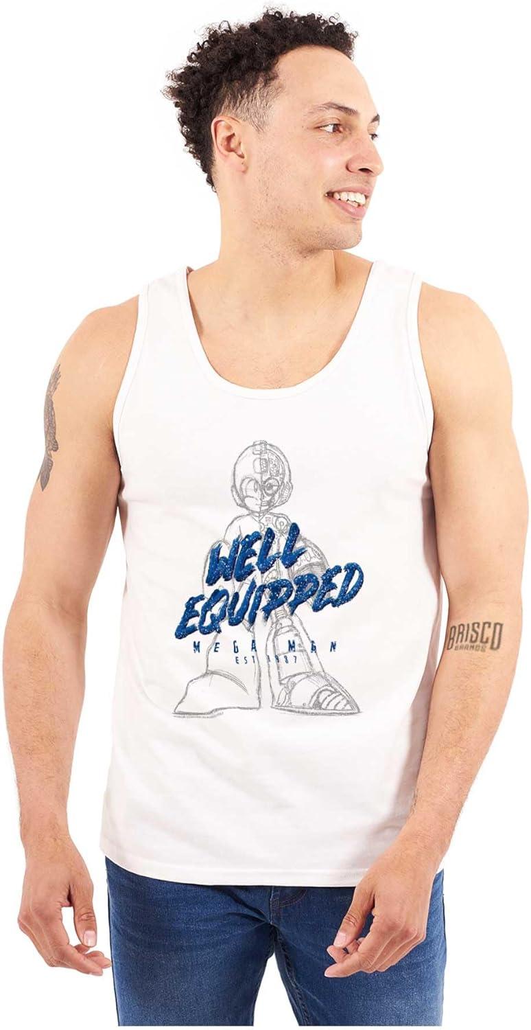 imageMega Man Retro 1990s Anime Cartoon Tank Top T Shirts Men WomenWhite