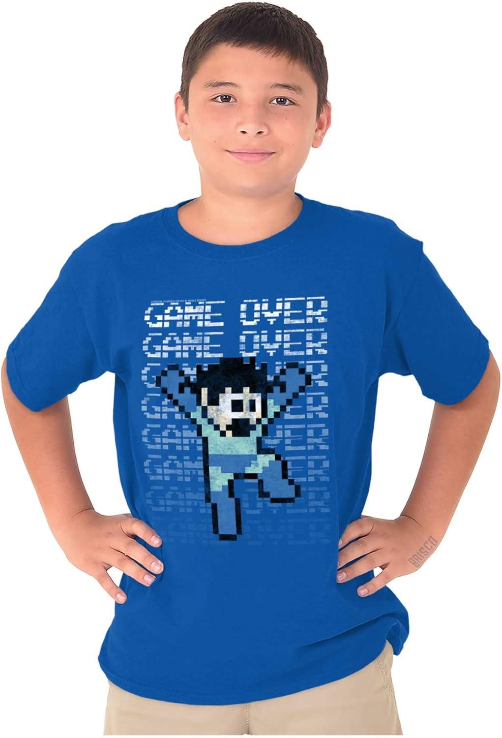 imageMega Man Retro 90s 8bit Video Game Crewneck T Shirts Boy GirlRoyal