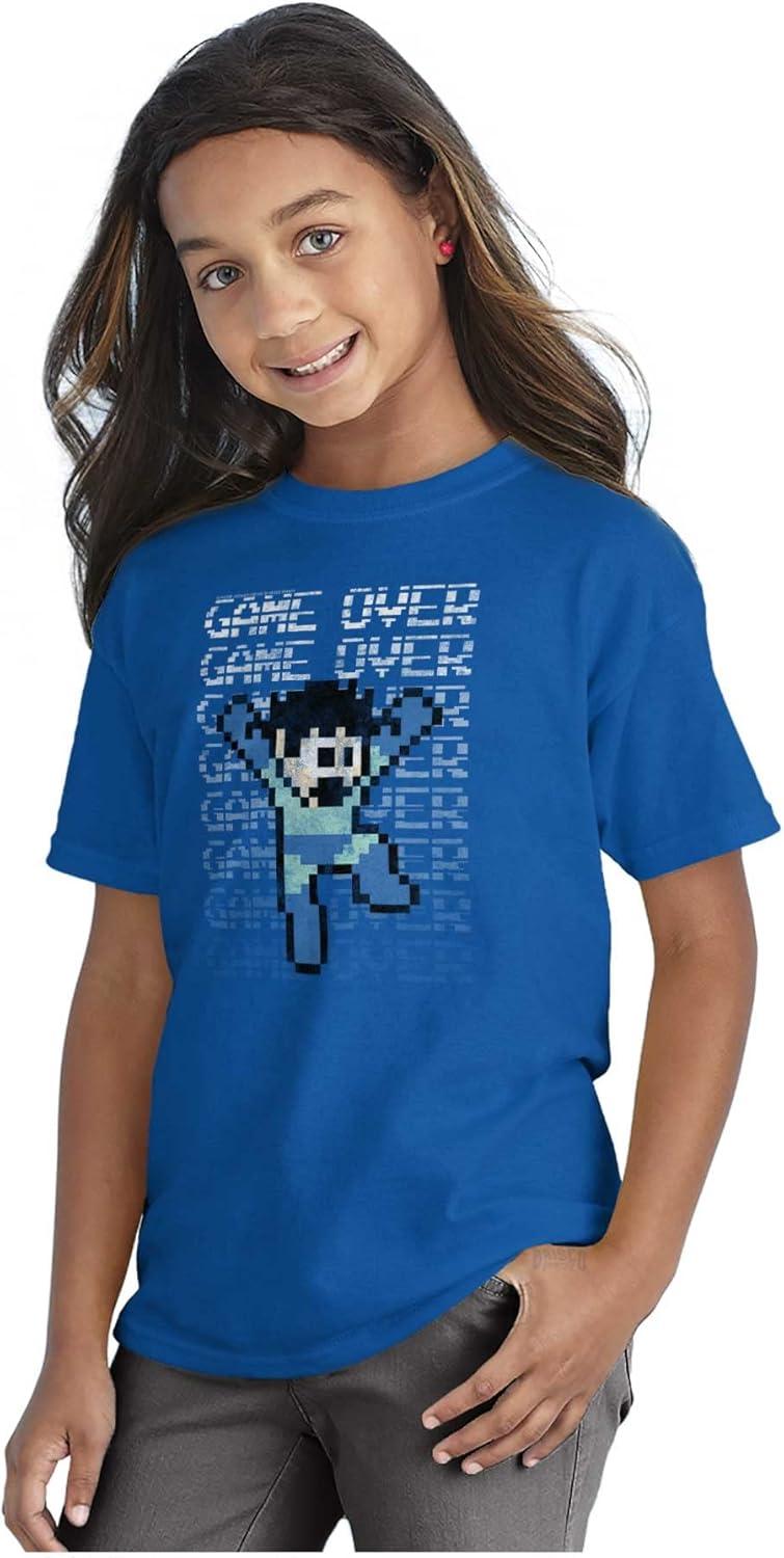 imageMega Man Retro 90s 8bit Video Game Crewneck T Shirts Boy GirlRoyal