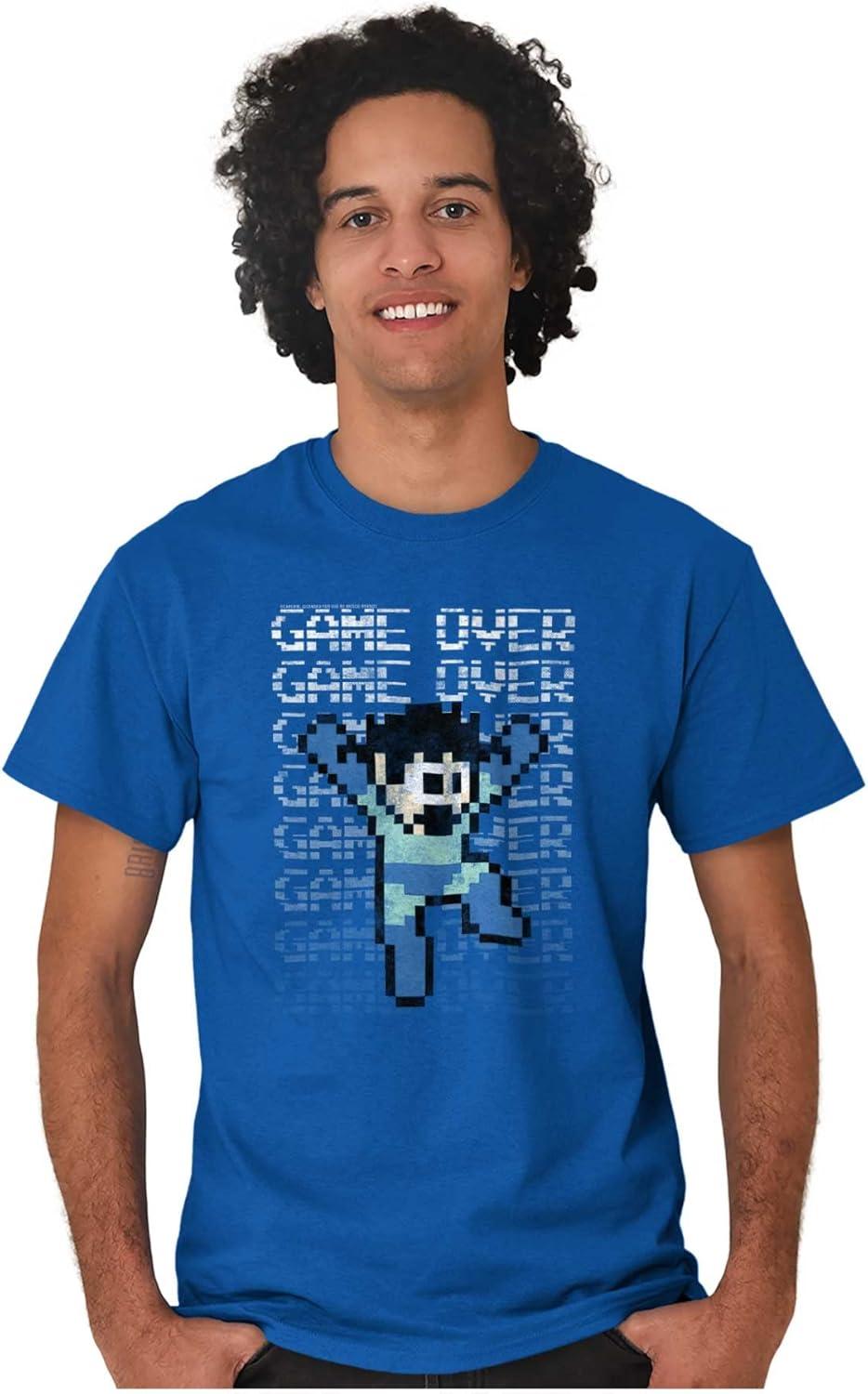 imageMega Man Retro 90s 8bit Video Game Graphic T Shirt Men or WomenRoyal