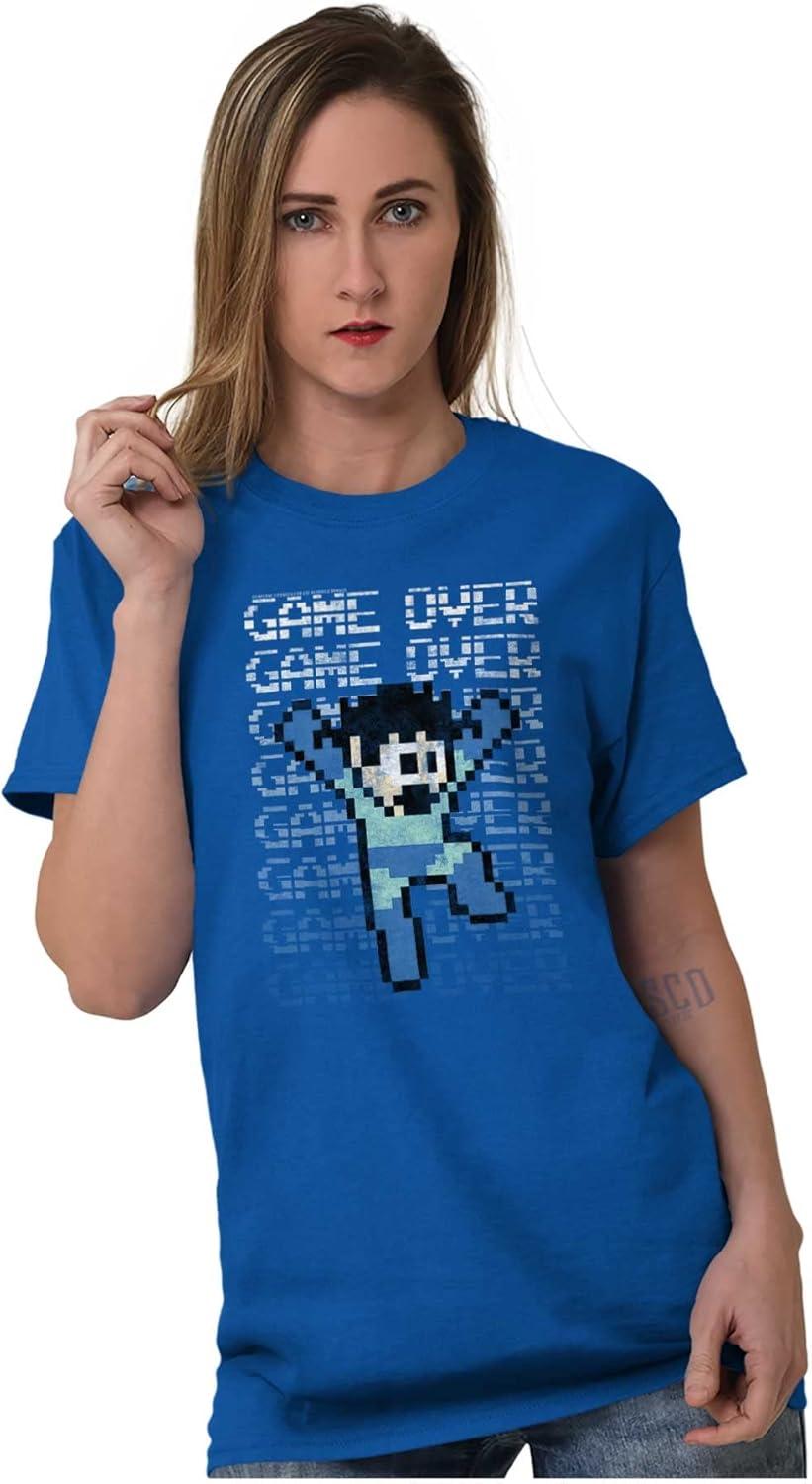 imageMega Man Retro 90s 8bit Video Game Graphic T Shirt Men or WomenRoyal