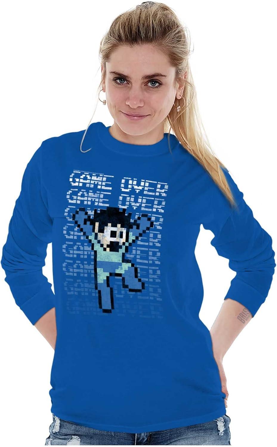 imageMega Man Retro 90s 8bit Video Game Long Sleeve Tshirt Men WomenRoyal