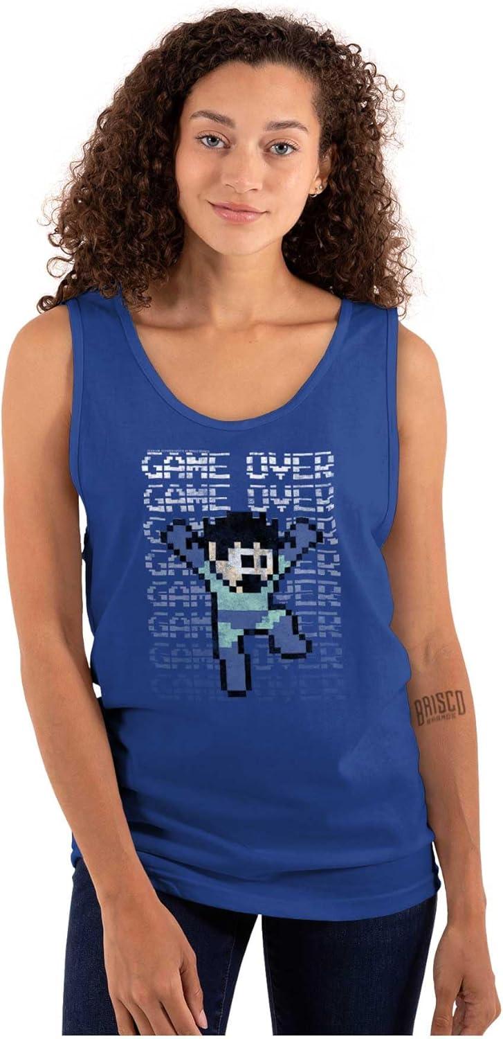 imageMega Man Retro 90s 8bit Video Game Tank Top T Shirts Men WomenRoyal