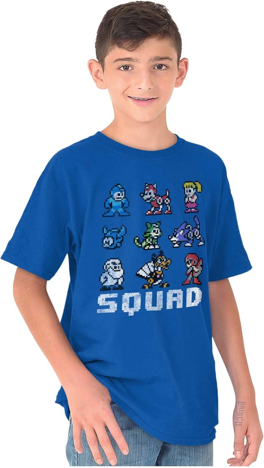 imageMega Man Squad Goals Game Characters Crewneck T Shirts Boy GirlRoyal