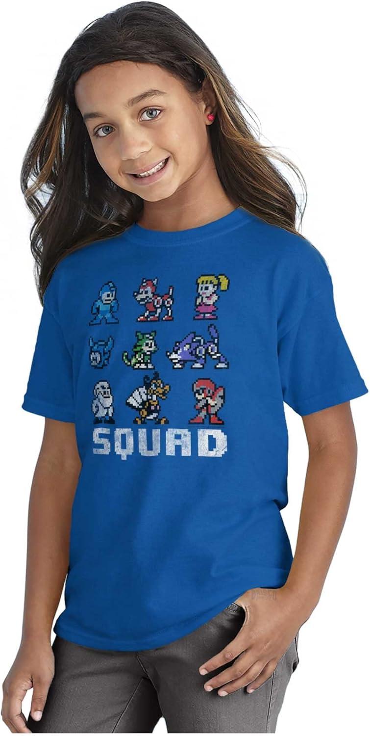 imageMega Man Squad Goals Game Characters Crewneck T Shirts Boy GirlRoyal