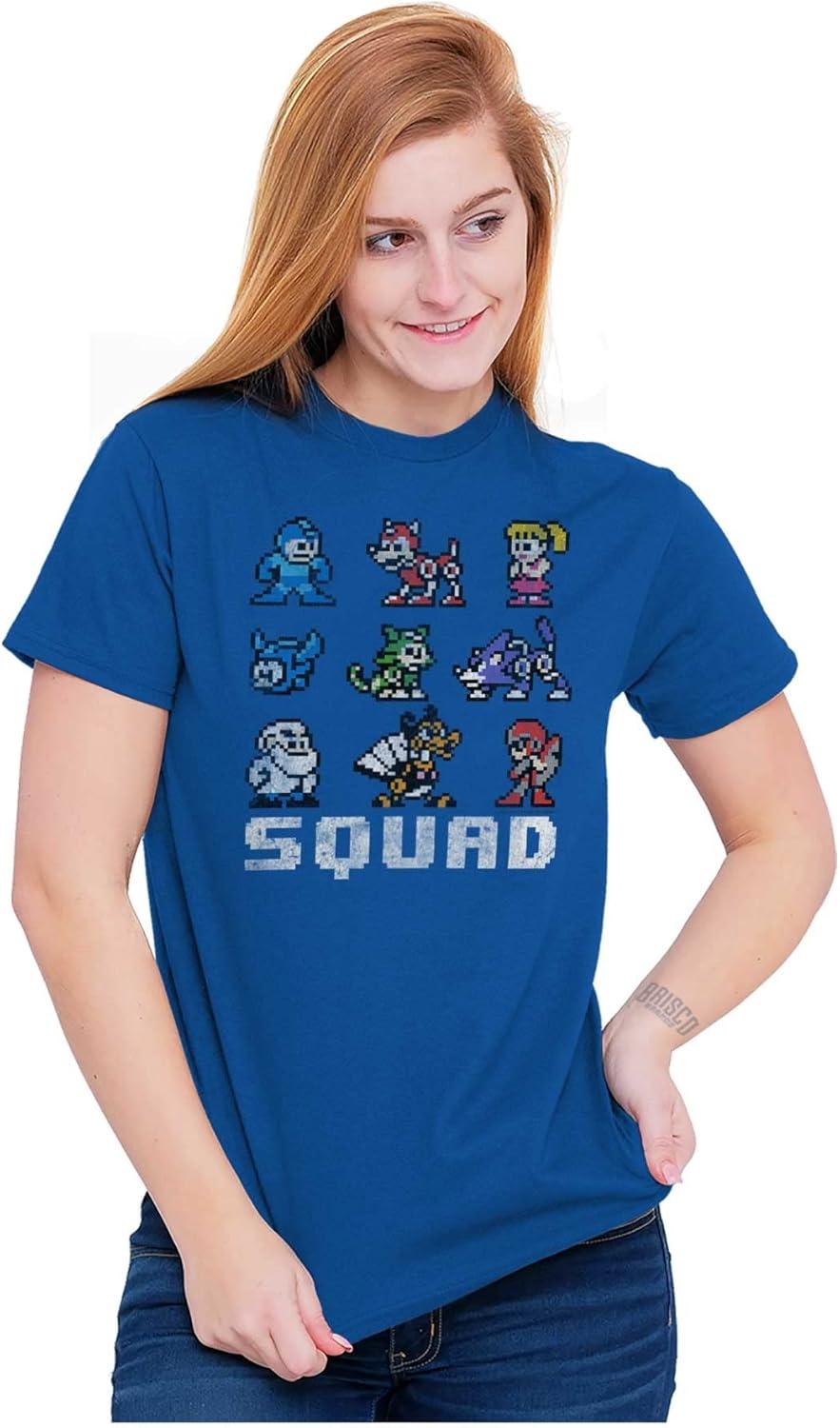 imageMega Man Squad Goals Game Characters Graphic T Shirt Men or WomenRoyal