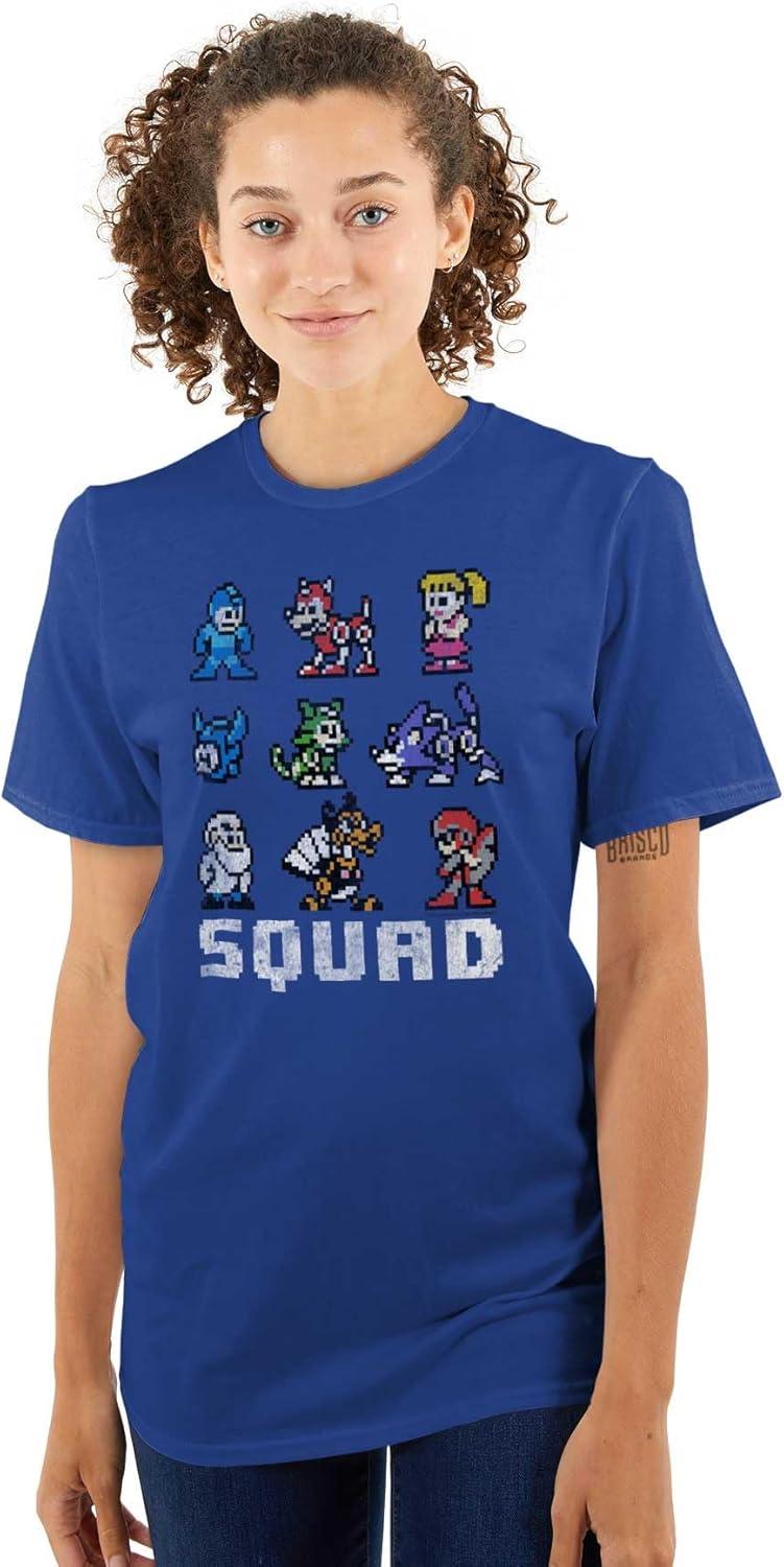imageMega Man Squad Goals Game Characters Graphic T Shirt Men or WomenRoyal