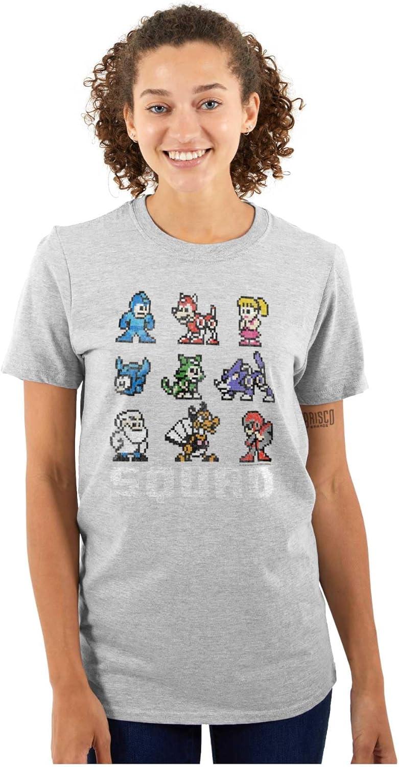 imageMega Man Squad Goals Game Characters Graphic T Shirt Men or WomenSport Grey