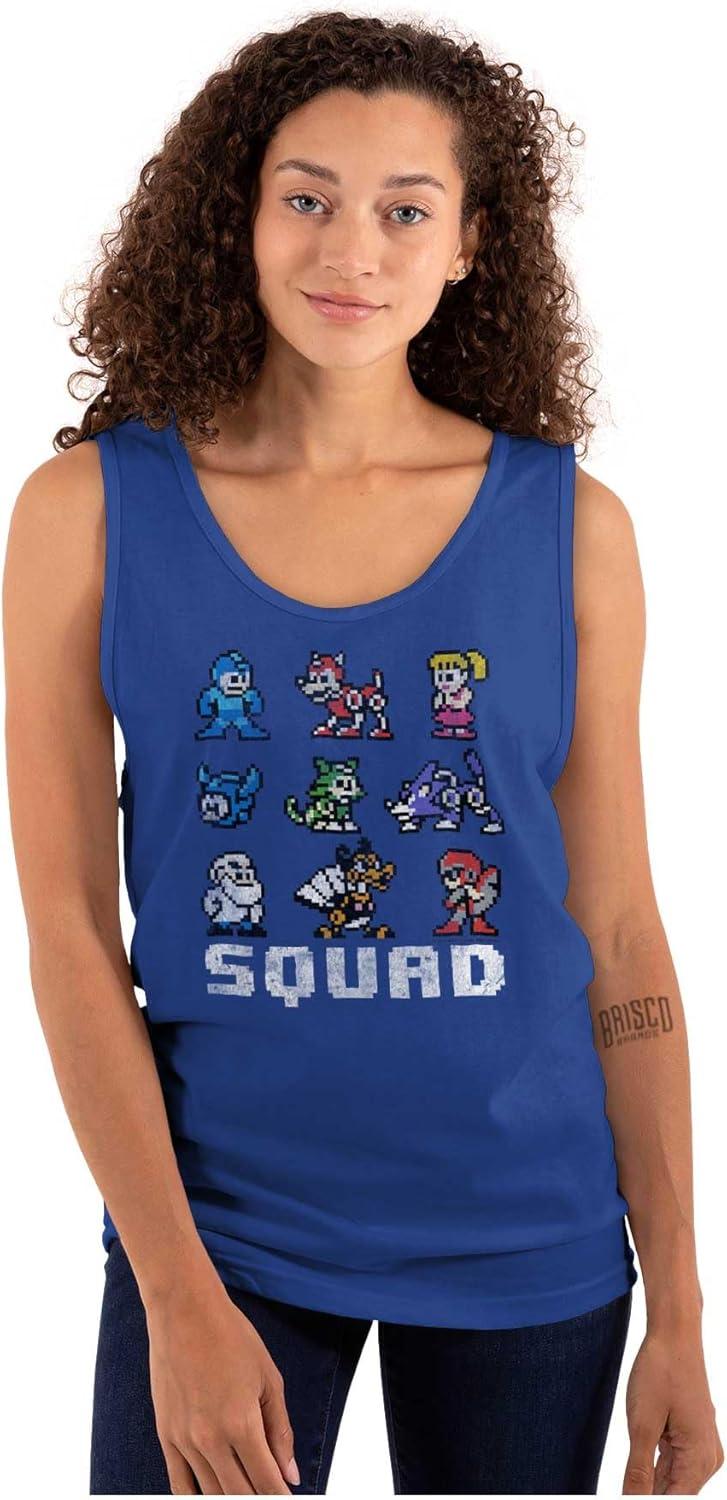 imageMega Man Squad Goals Game Characters Tank Top T Shirts Men WomenRoyal