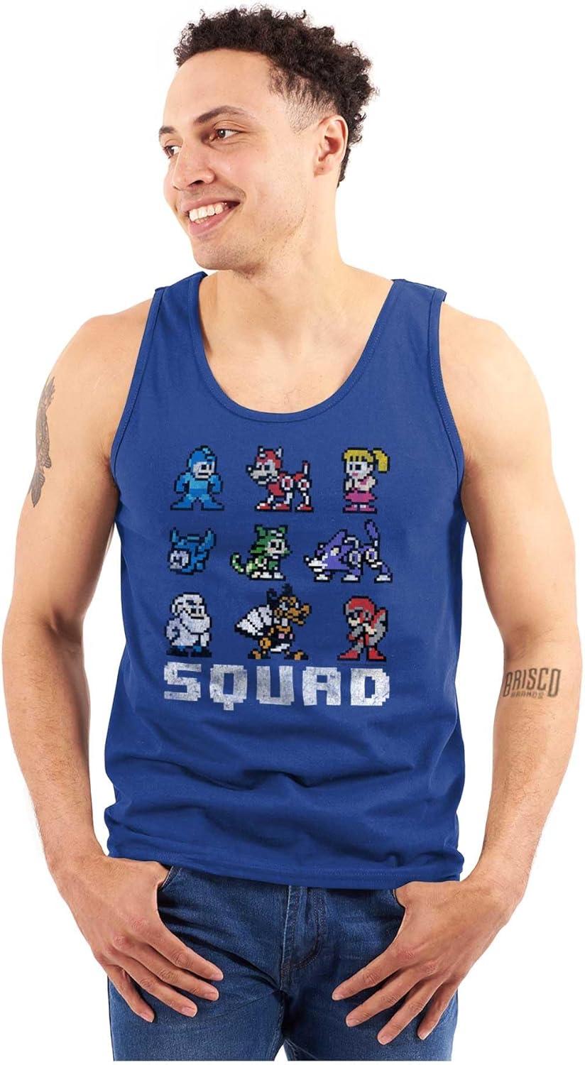 imageMega Man Squad Goals Game Characters Tank Top T Shirts Men WomenRoyal