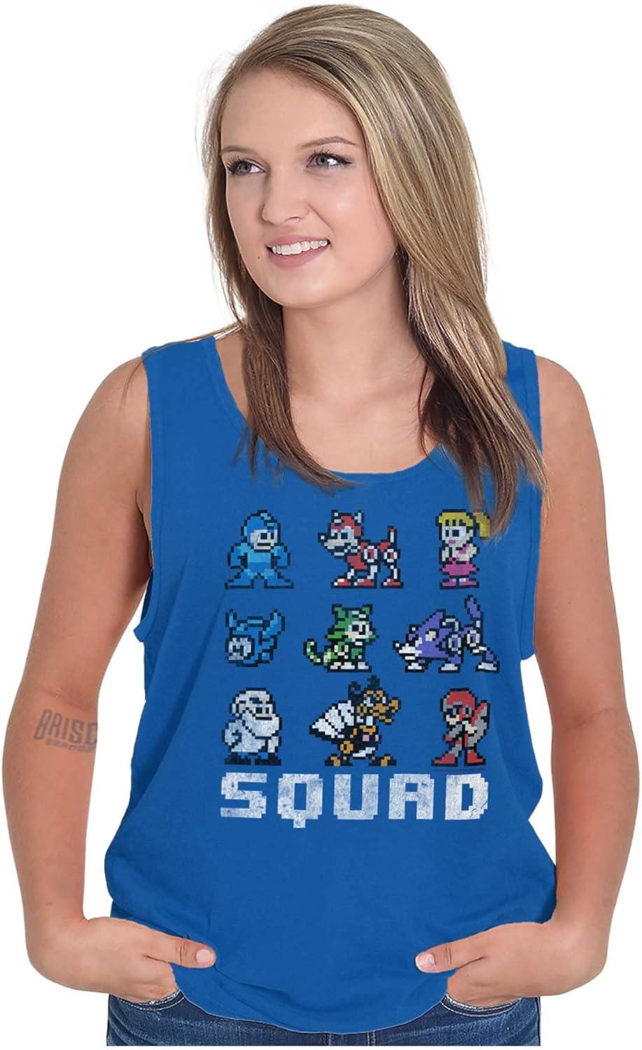 imageMega Man Squad Goals Game Characters Tank Top T Shirts Men WomenRoyal