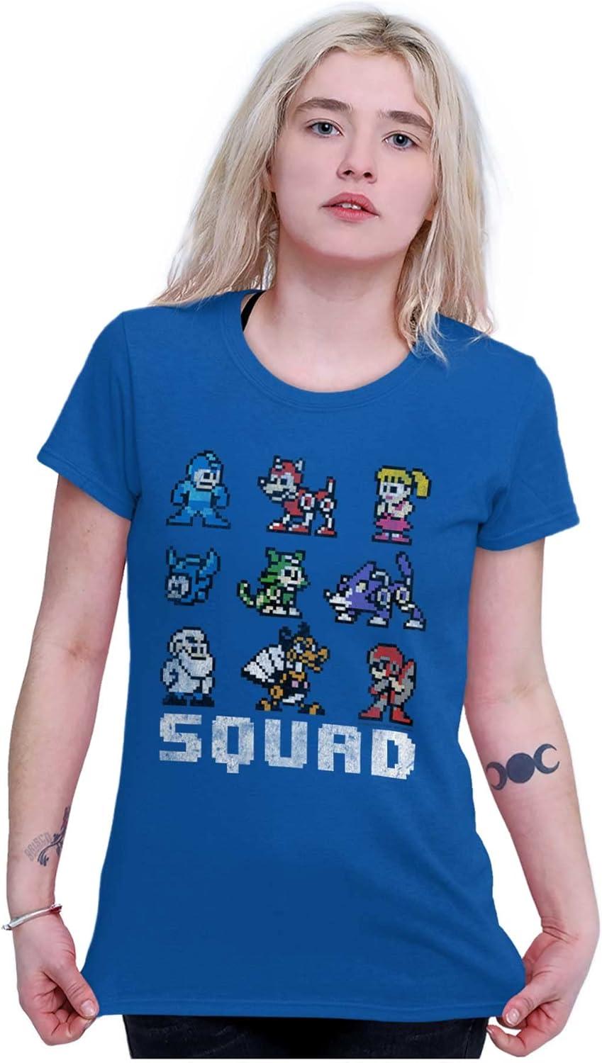 imageMega Man Squad Goals Game Characters Womens Slim Fit Graphic TeeRoyal