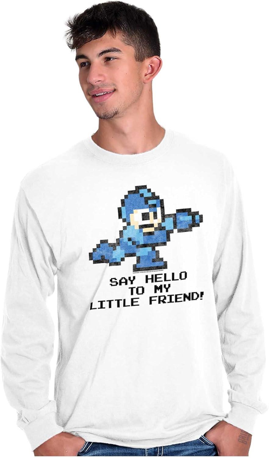 imageMega Man Video Game 8bit Gaming Nerd Long Sleeve Tshirt Men WomenWhite
