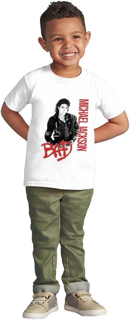 imageMichael Jackson Bad Music Album Cover Toddler Baby Graphic T ShirtWhite