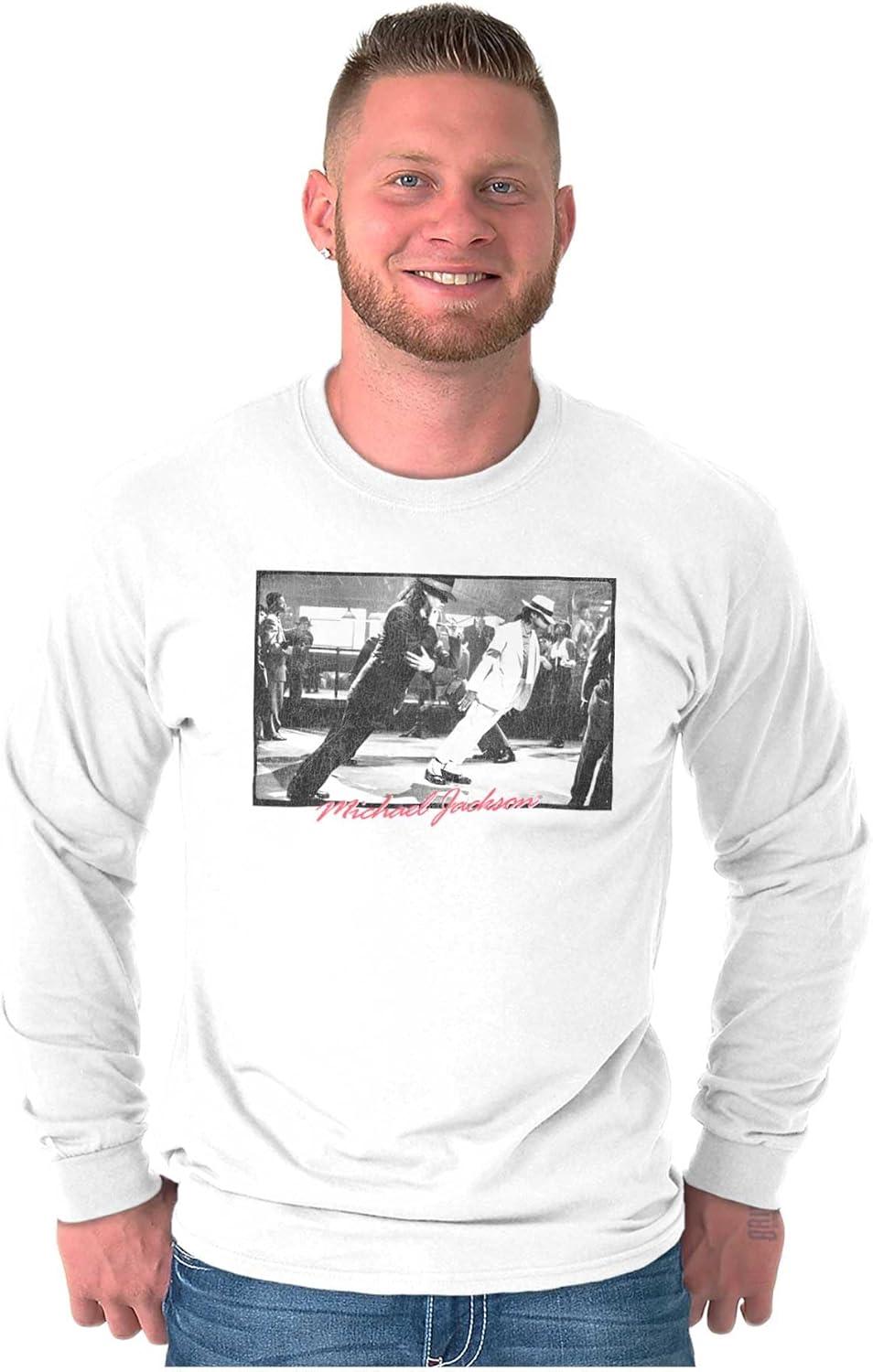 imageMichael Jackson Smooth Criminal Lean Long Sleeve Tshirt Men WomenWhite