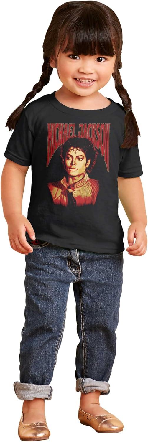 imageMichael Jackson Thriller Pop Portait Toddler Baby Graphic T ShirtBlack