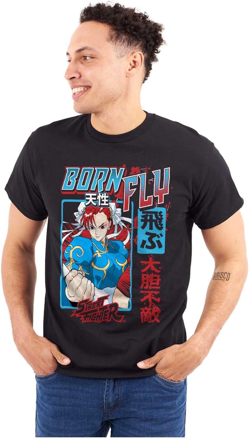 imageStreet Fighter Chun Li Born Fly Graphic T Shirt Men or WomenBlack