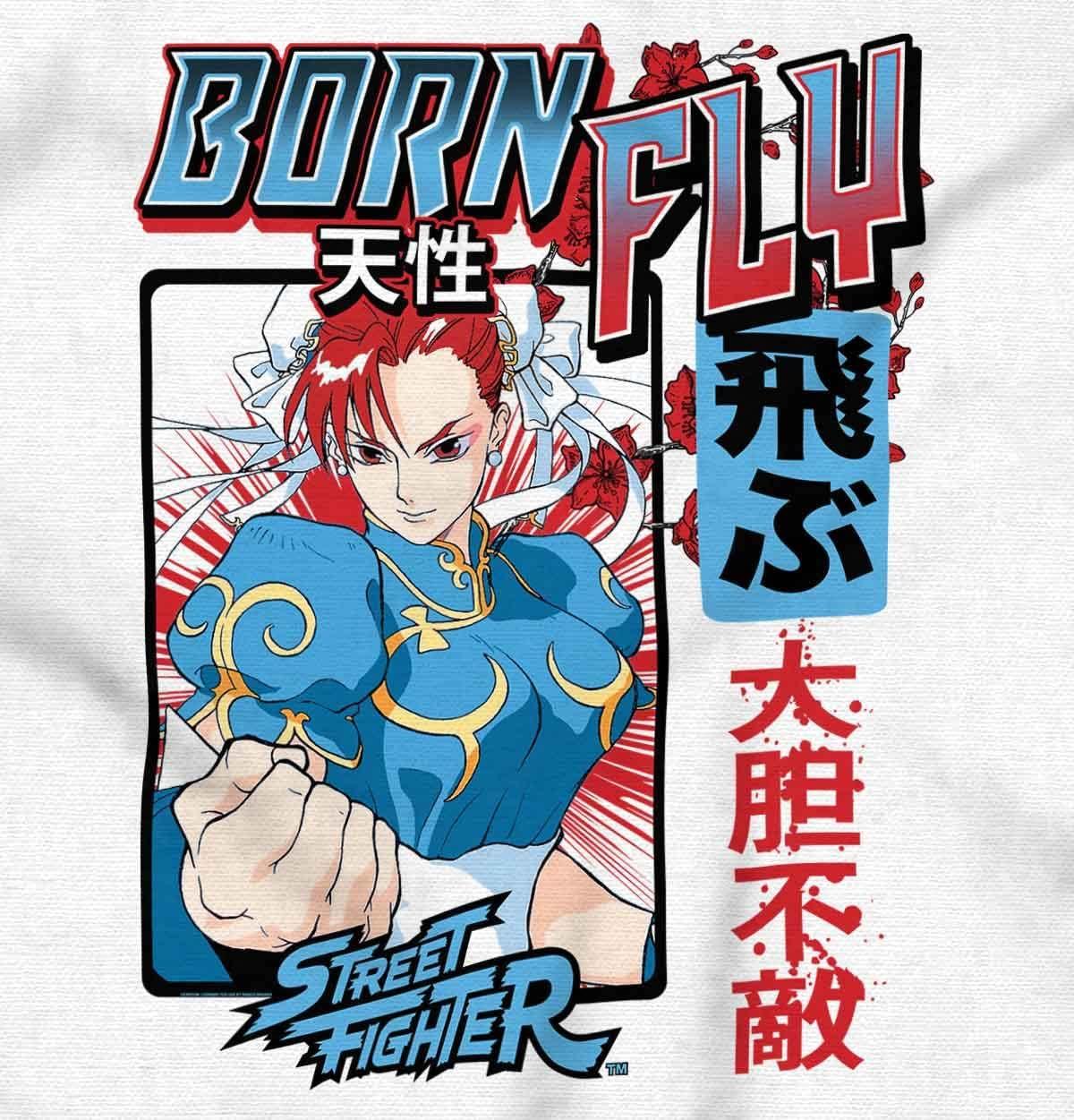 imageStreet Fighter Chun Li Born Fly Graphic T Shirt Men or WomenWhite