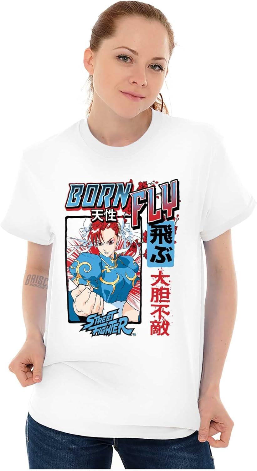 imageStreet Fighter Chun Li Born Fly Graphic T Shirt Men or WomenWhite