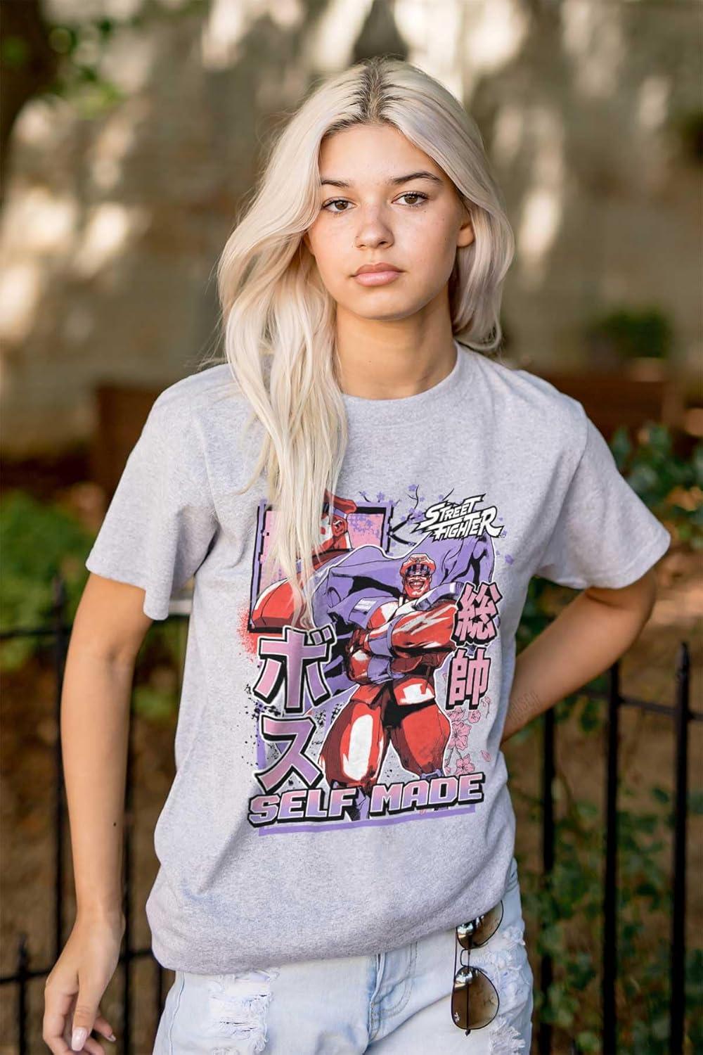 imageStreet Fighter M Bison Self Made Graphic T Shirt Men or WomenSport Grey