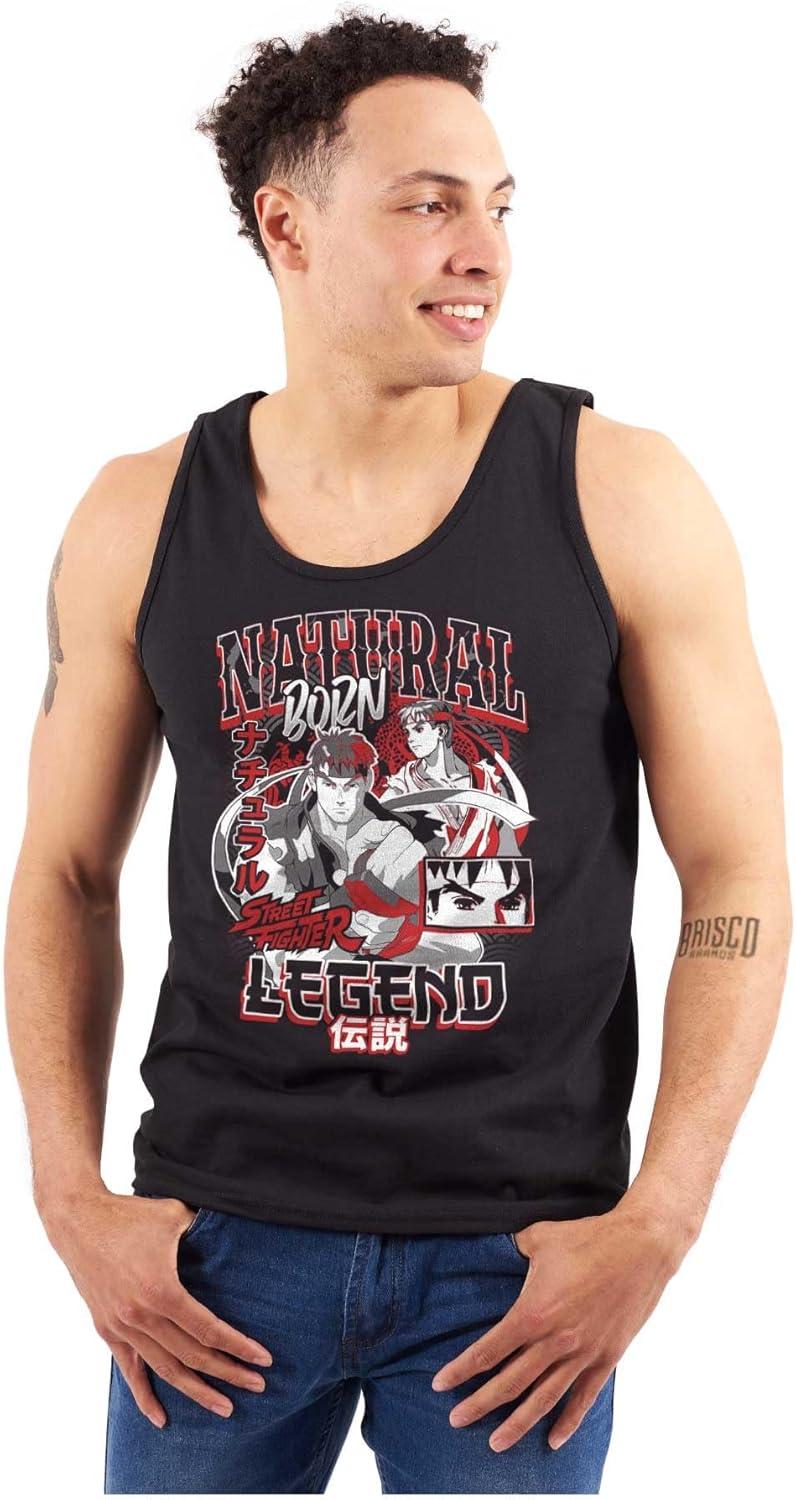 imageStreet Fighter Natural Born Legend Tank Top T Shirts Men WomenBlack