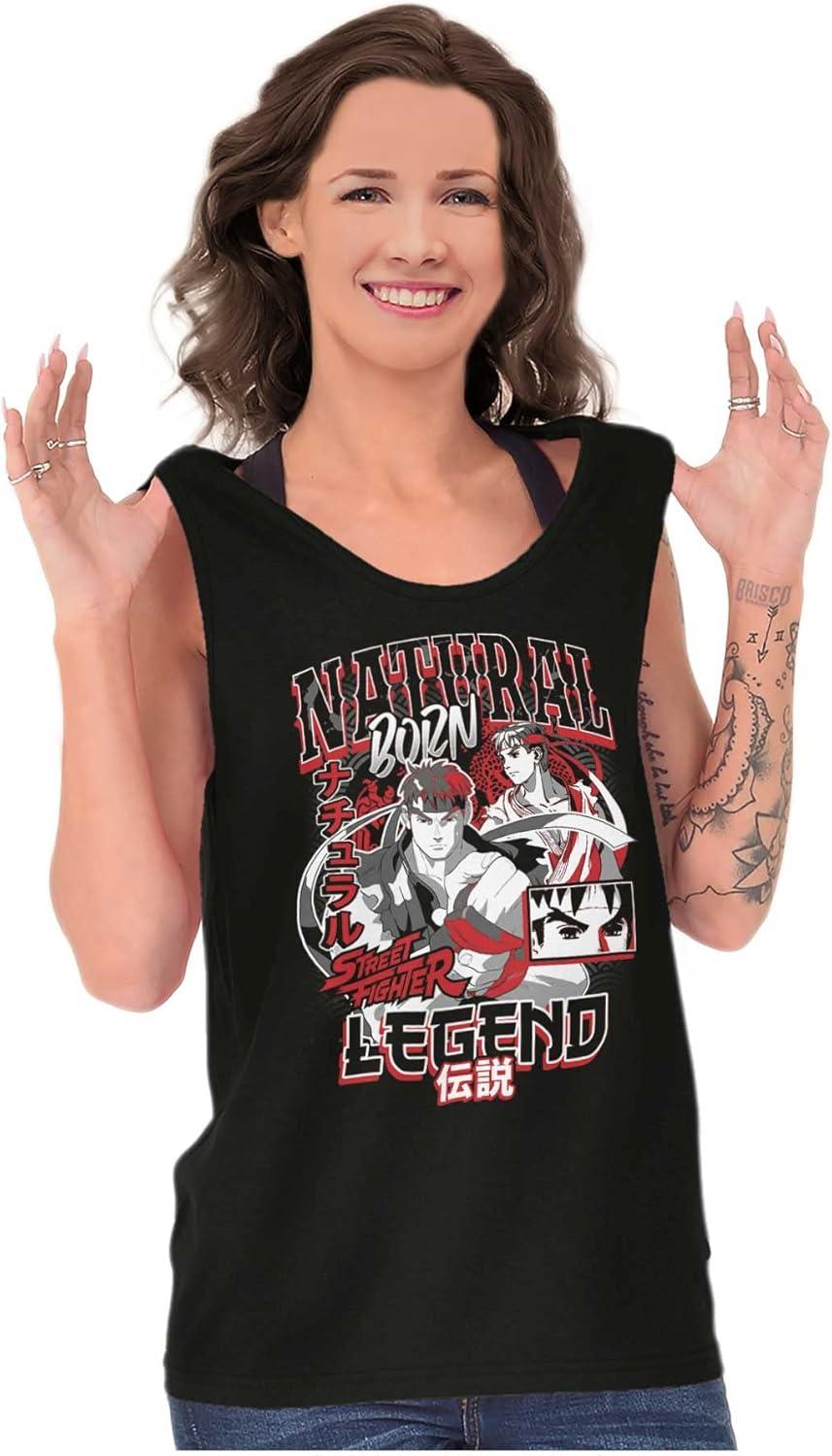 imageStreet Fighter Natural Born Legend Tank Top T Shirts Men WomenBlack