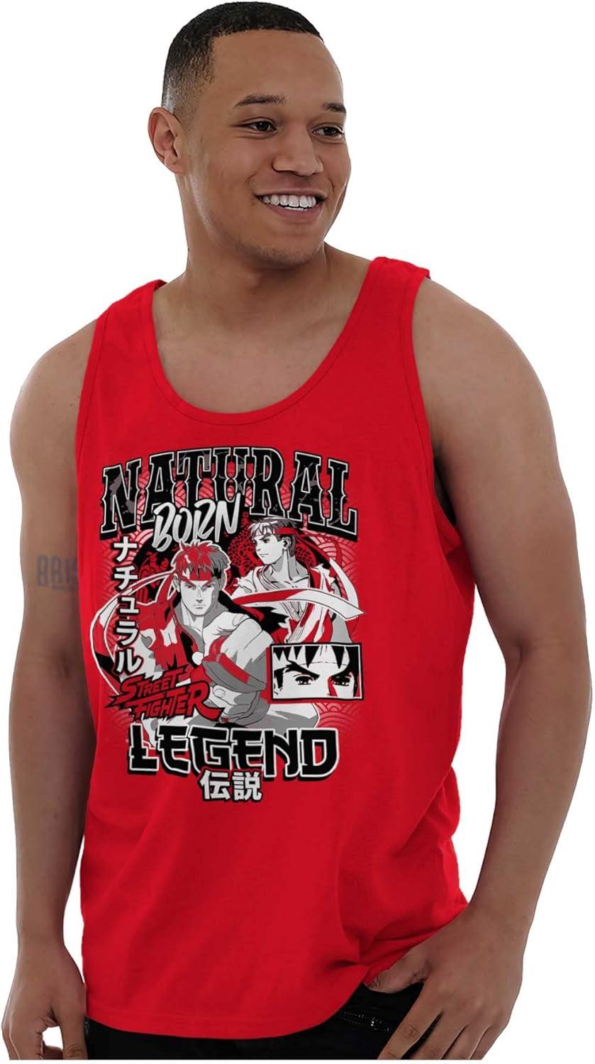imageStreet Fighter Natural Born Legend Tank Top T Shirts Men WomenRed