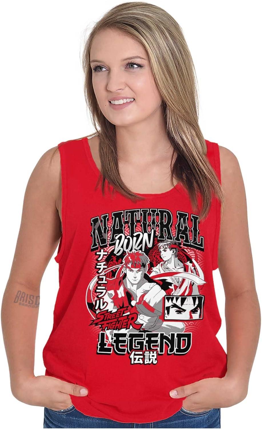 imageStreet Fighter Natural Born Legend Tank Top T Shirts Men WomenRed
