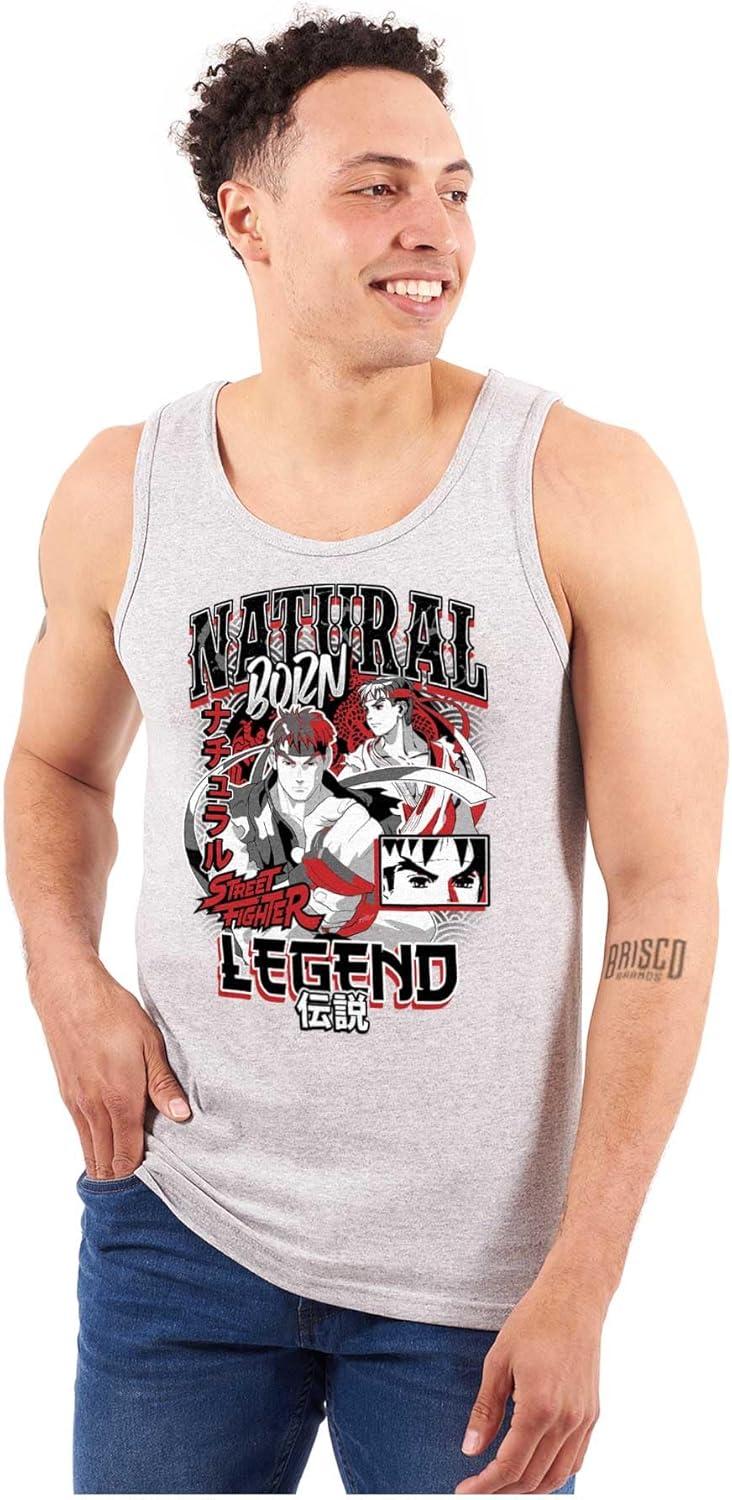 imageStreet Fighter Natural Born Legend Tank Top T Shirts Men WomenSport Grey