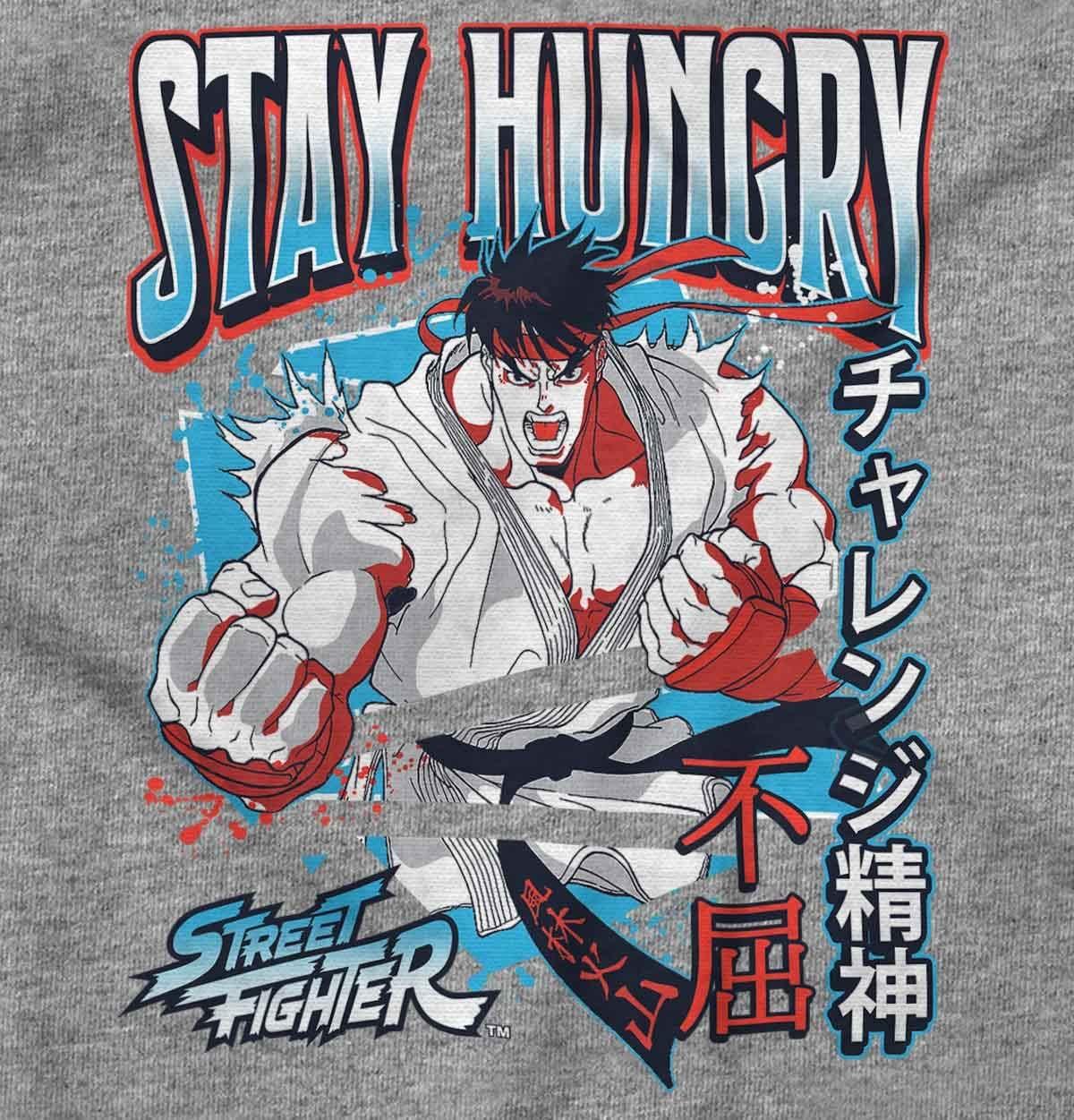 imageStreet Fighter Ryu Stay Hungry Boys Kids T Shirt Tees TopsSport Grey