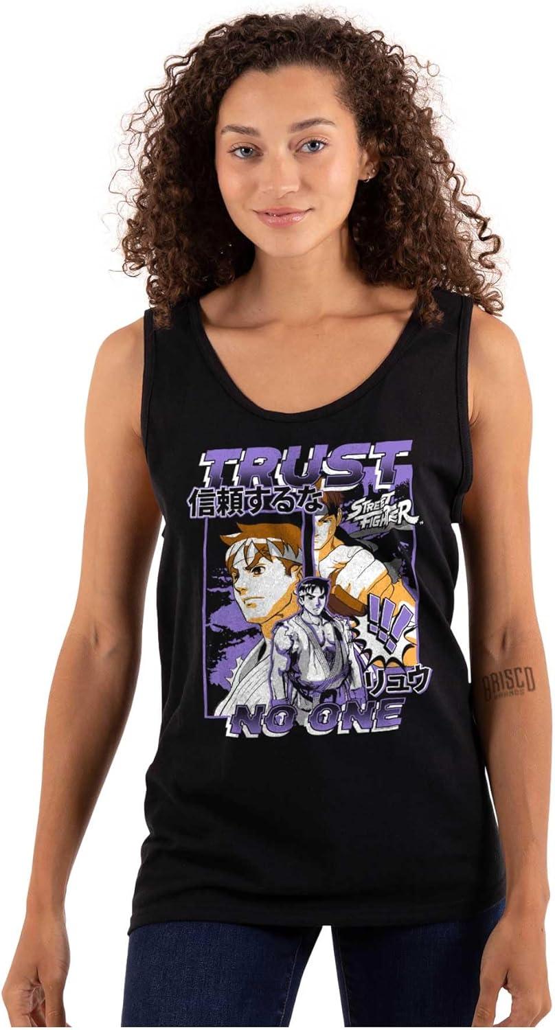 imageStreet Fighter Ryu Trust No One Tank Top T Shirts Men WomenBlack