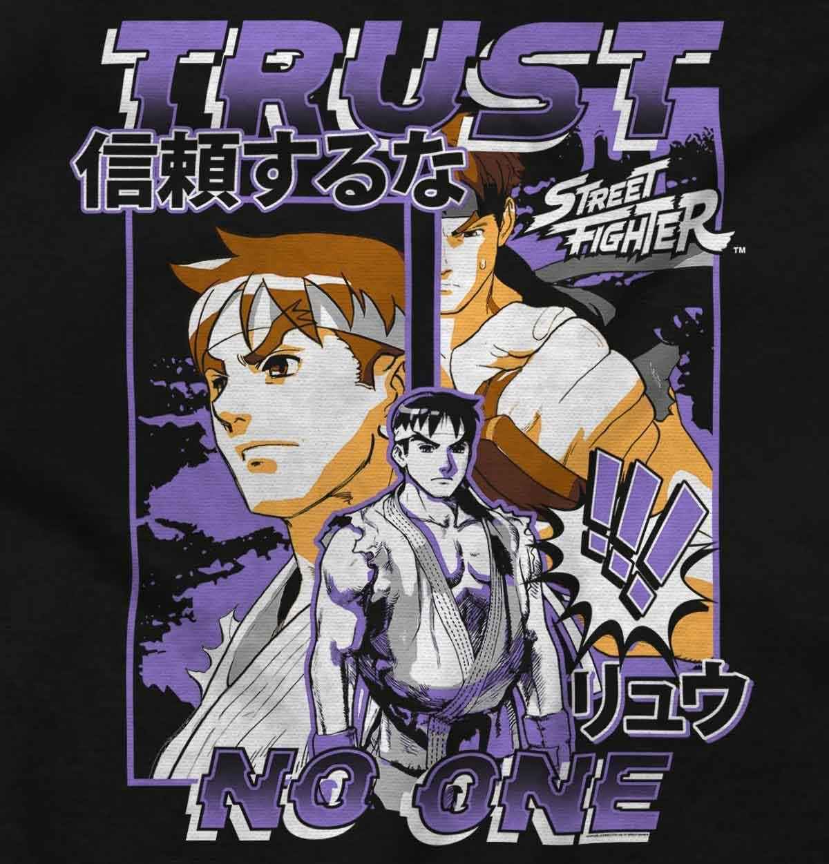 imageStreet Fighter Ryu Trust No One Tank Top T Shirts Men WomenBlack