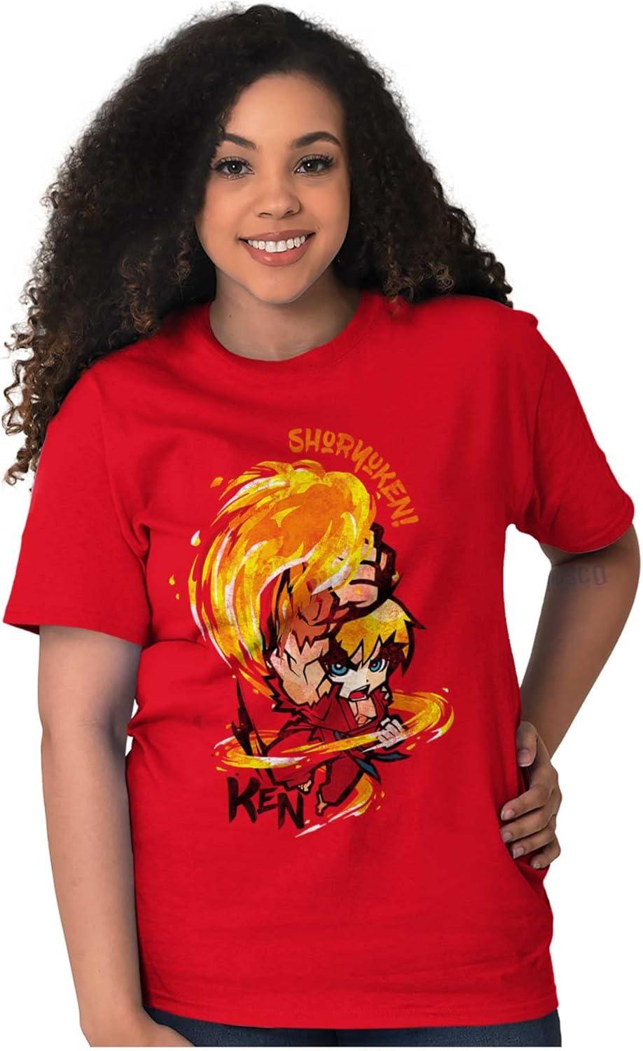 imageStreet Fighter Shoryuken Ken Vintage Graphic T Shirt Men or WomenRed