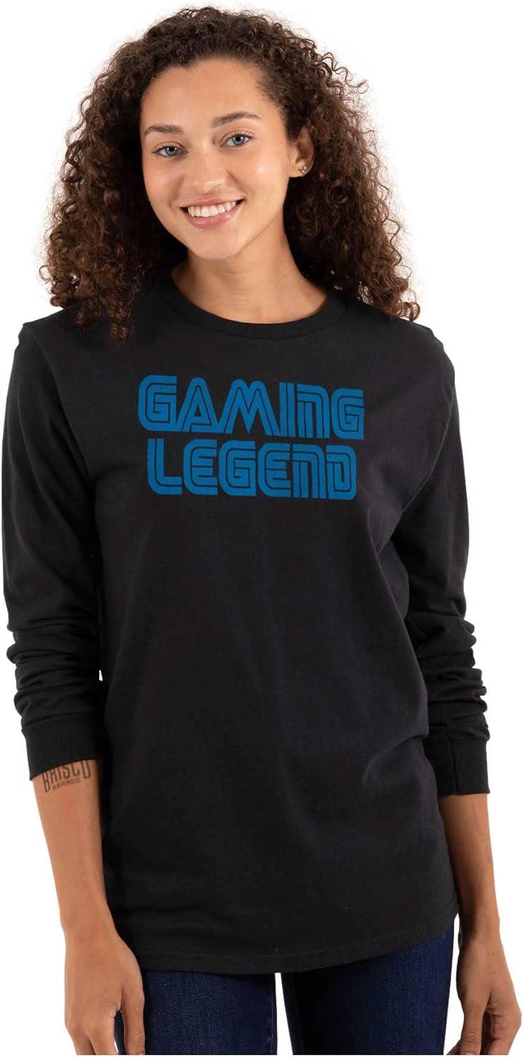 imageVintage Video Gaming Legend Retro Long Sleeve Tshirt Men WomenBlack
